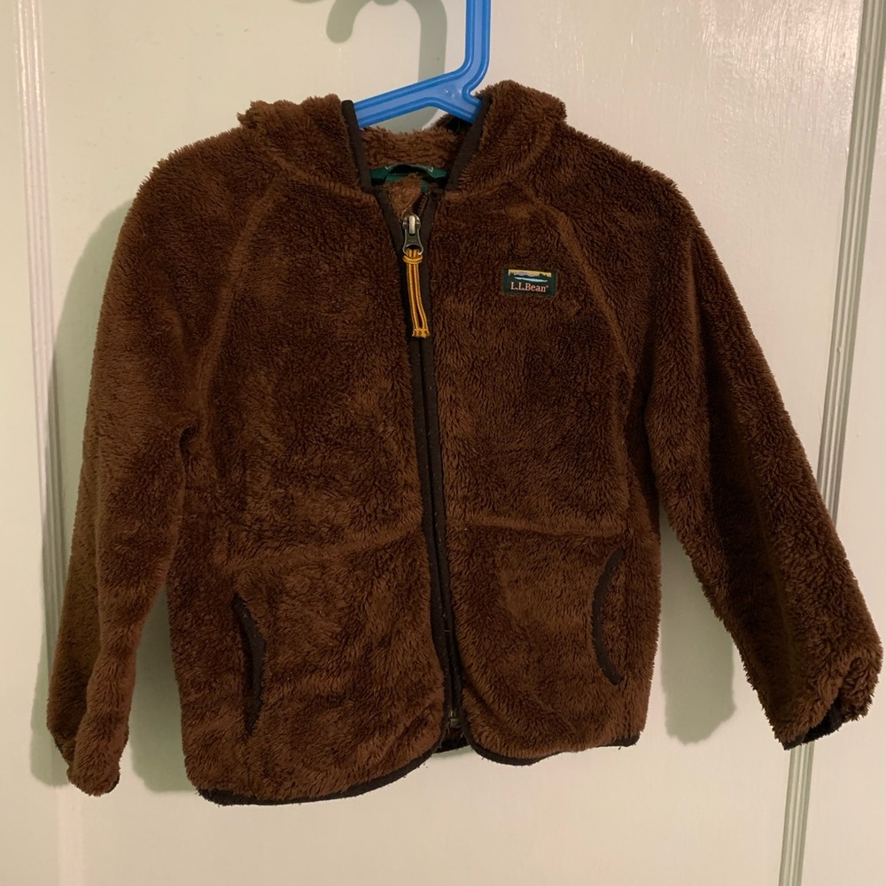 4T kids LL Bean Sherpa Jacket with Bear Ears